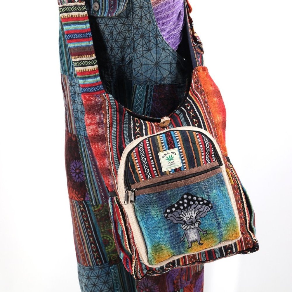2024 Himalaya Hemp Fabric Sling Bag